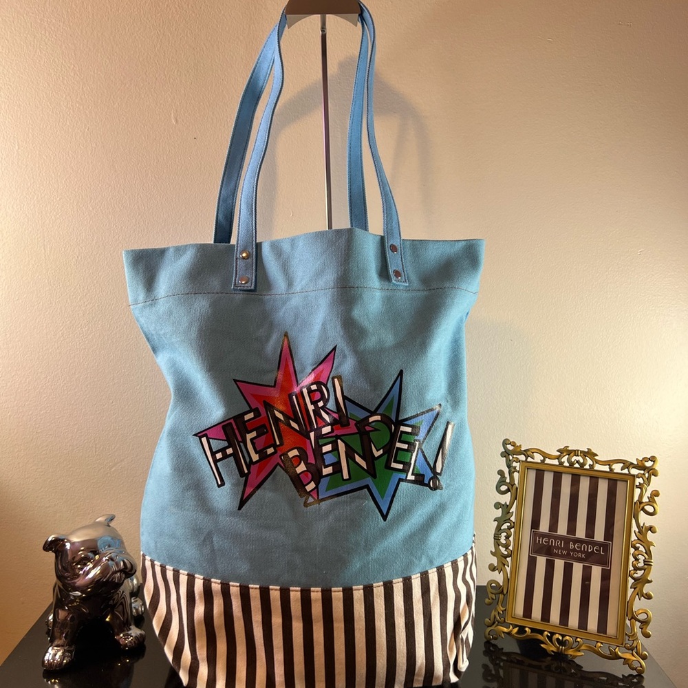 Henri Bendel Limited Edition Pop-art Style Canvas Tote Bag